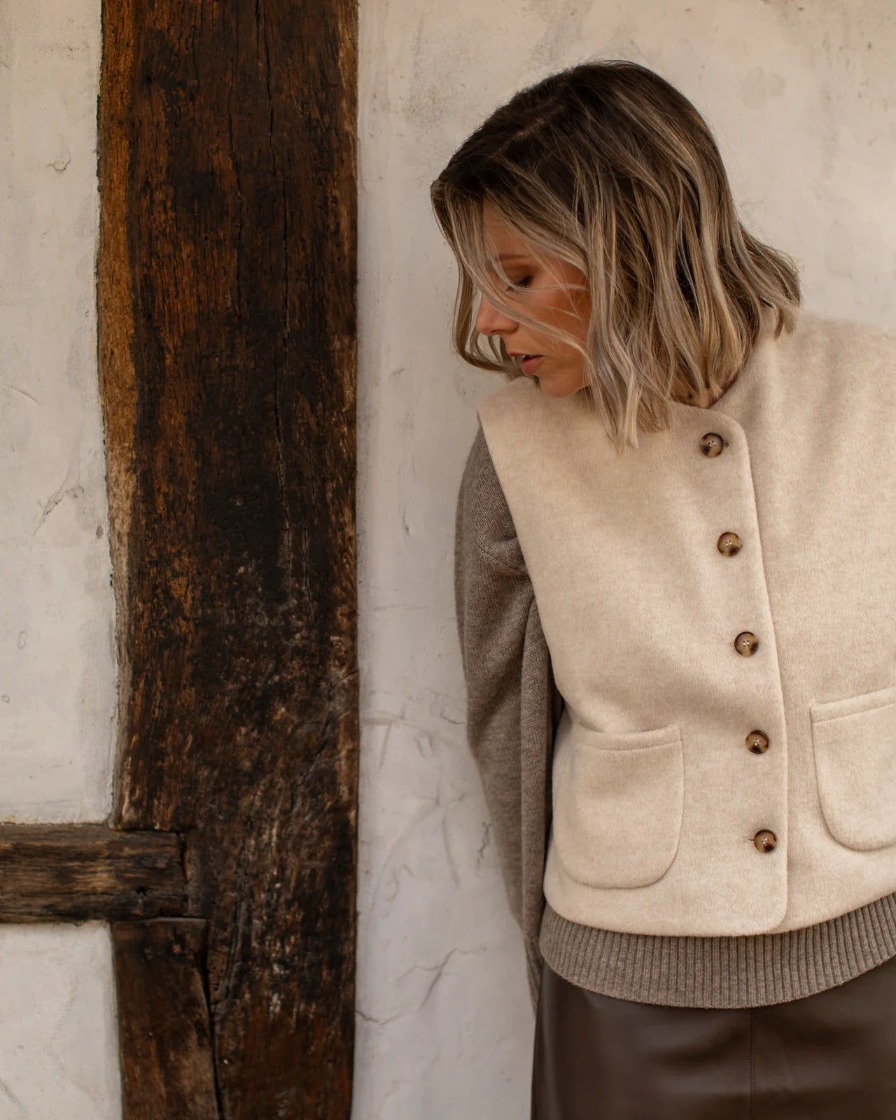 Chalk | Demi Gilet | Cream