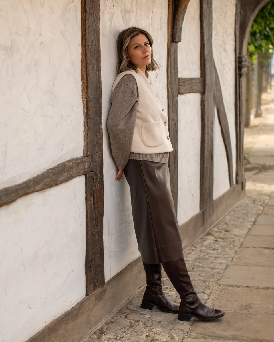 Chalk | Myla Skirt | Chocolate