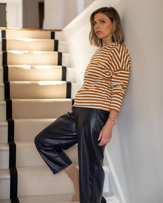 Chalk | Rebecca Stripe Top | Ginger