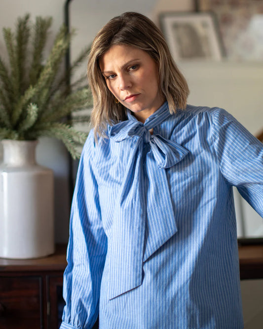 Chalk | Michelle Shirt | Stripe | Blue