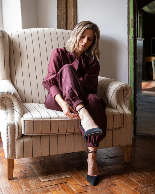 Chalk | Tiffany Trouser | Burgundy