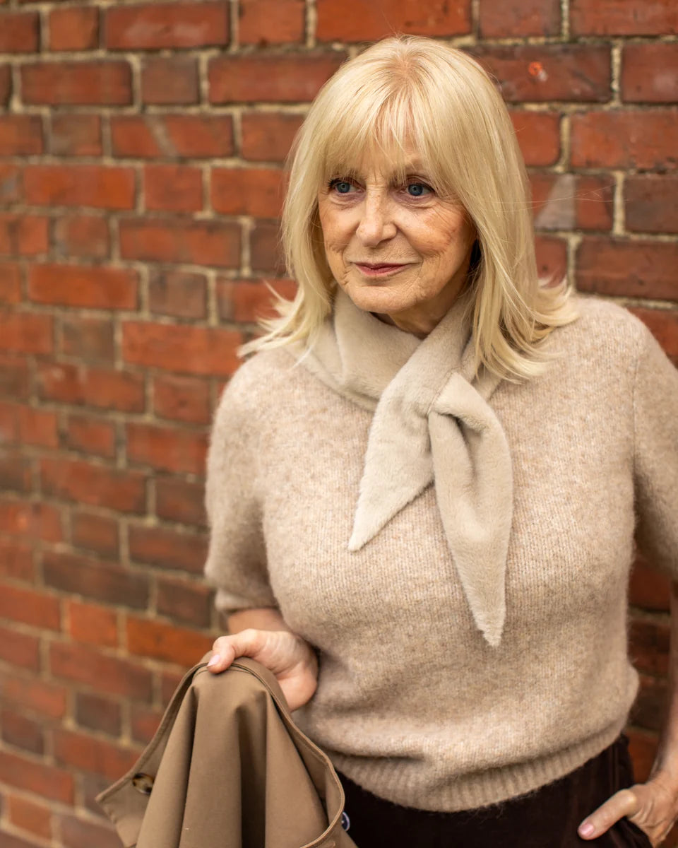 Chalk | Nova Scarf | Faux Fur | Cream