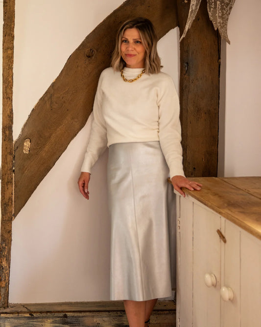 Chalk | Myla Skirt | Silver