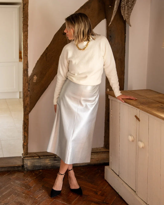 Chalk | Myla Skirt | Silver