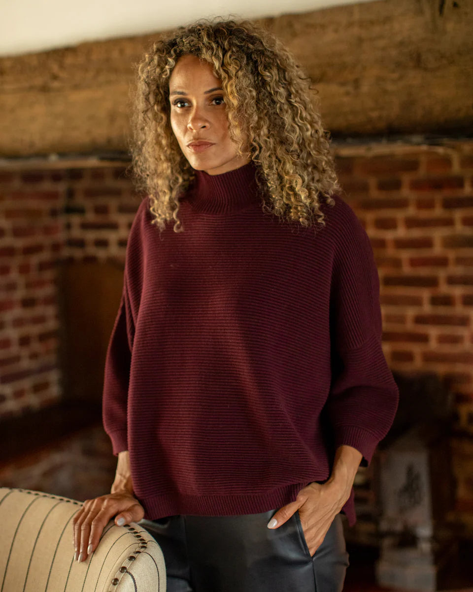 Chalk | Vicki Jumper | Merlot