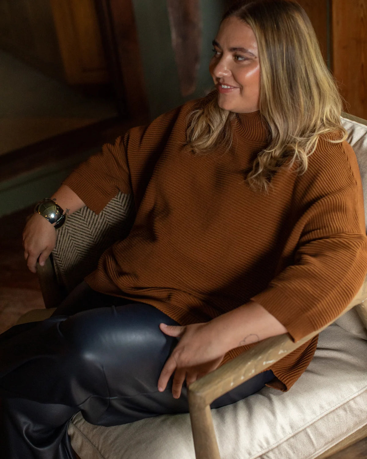 Chalk | Vicki Jumper | Tobacco