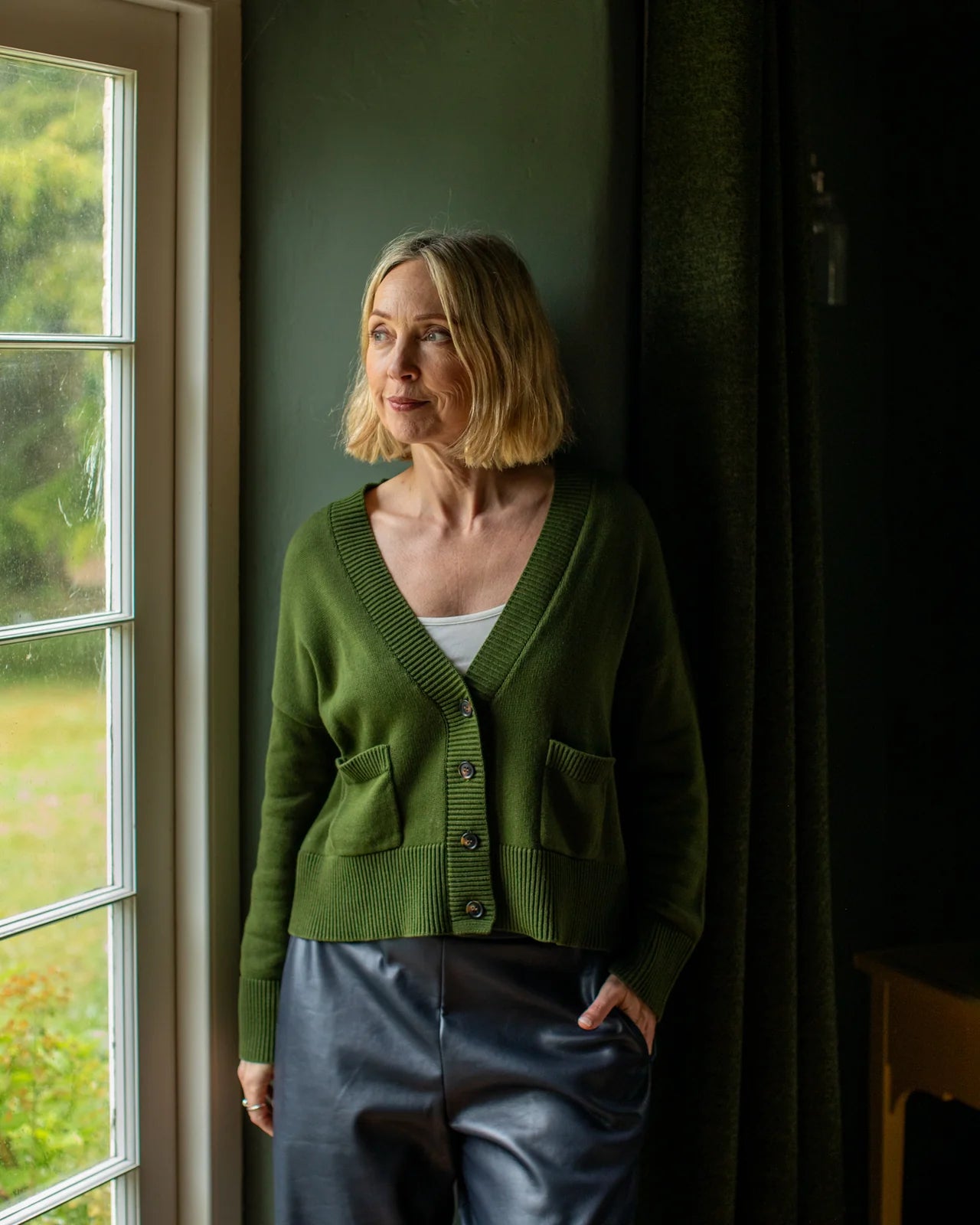 Chalk | Andrea Cardigan | Green