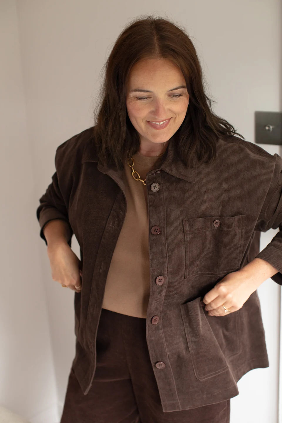 Chalk | Lennie Jacket | Warm Chocolate