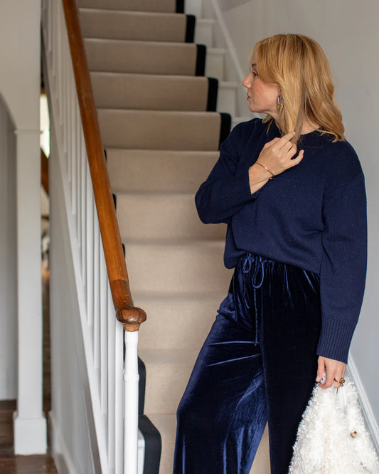 Chalk | Devon Jumper | Navy