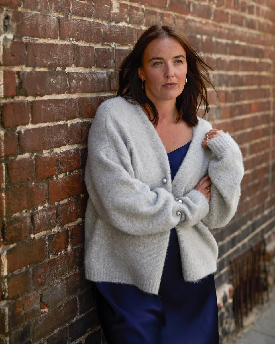 Chalk | Grace Cardigan | Silver