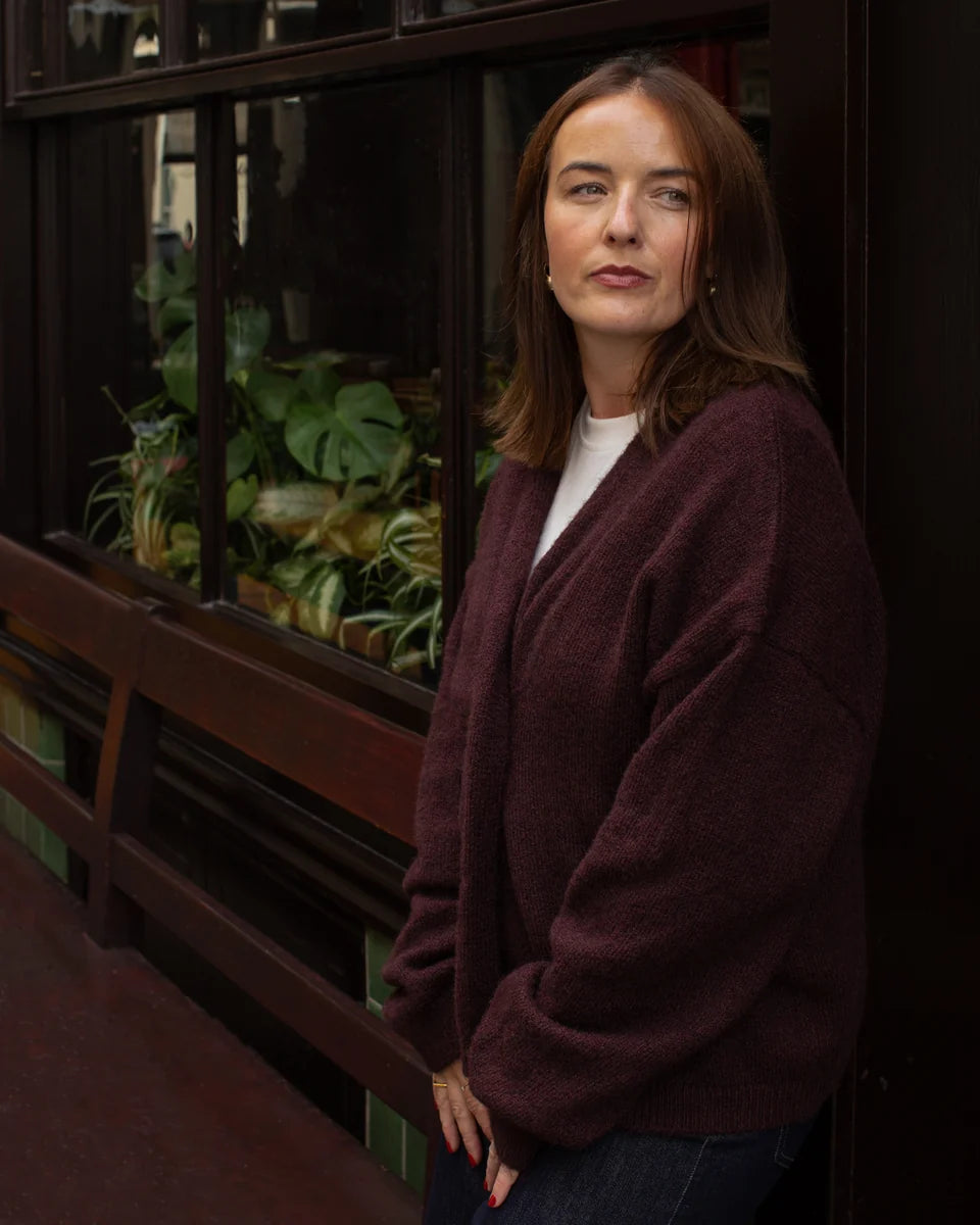 Chalk | Grace Cardigan | Plum