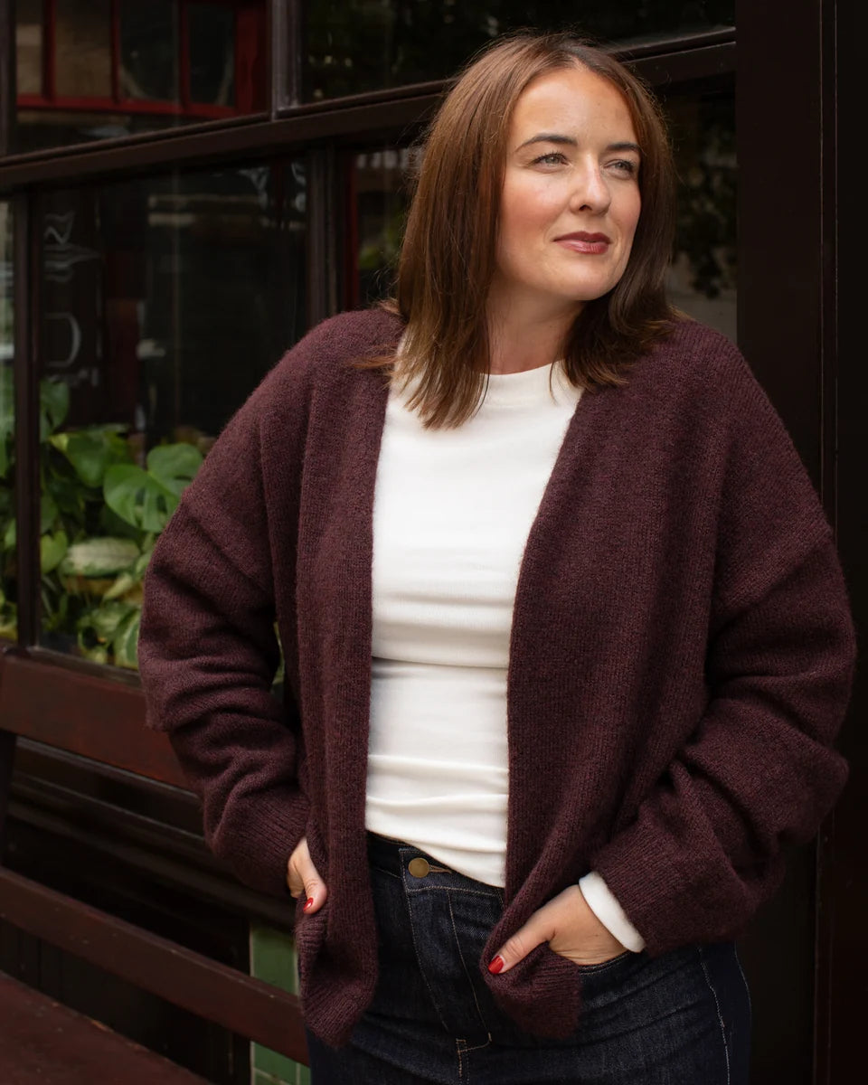 Chalk | Grace Cardigan | Plum