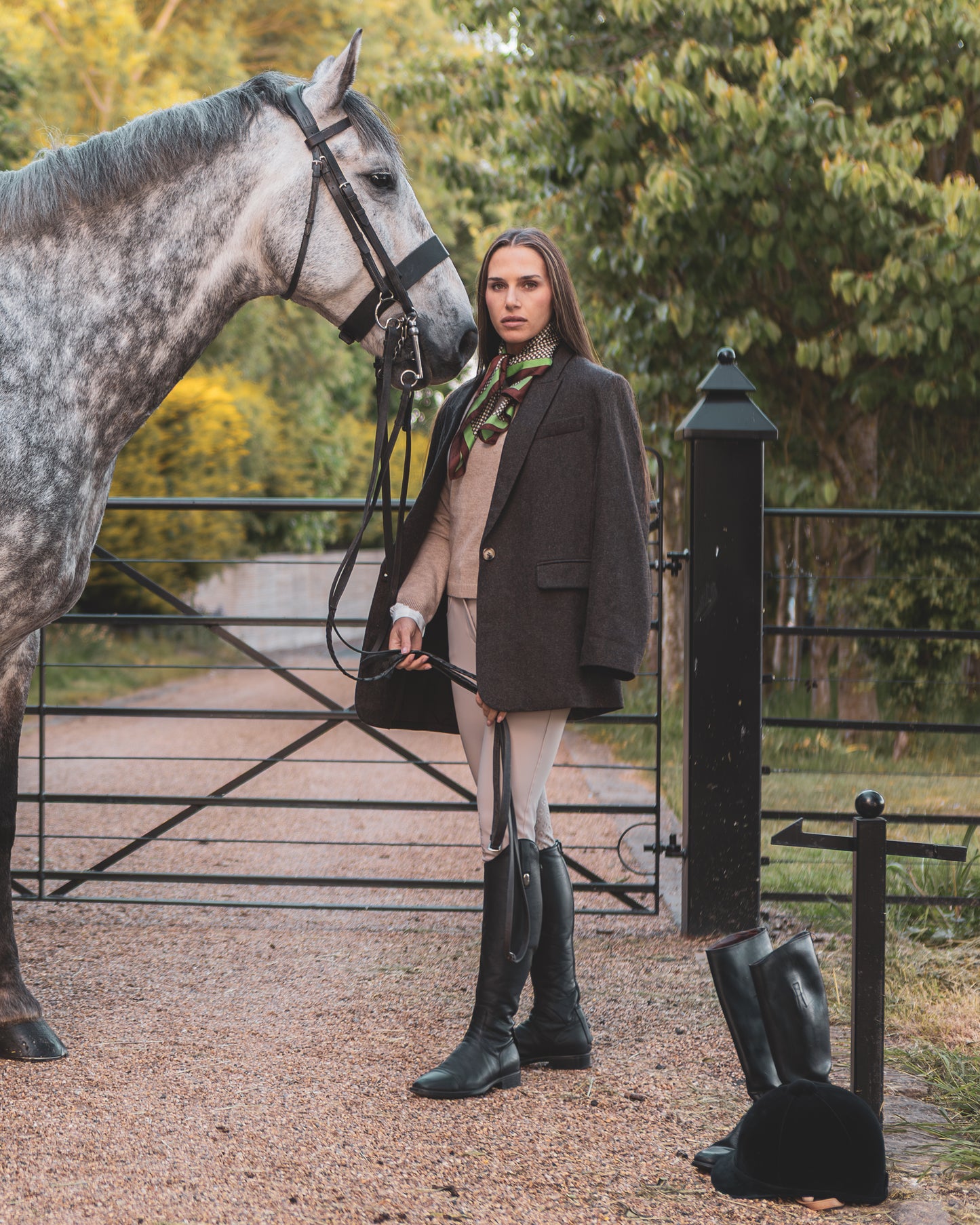 Chalk | Emma Scarf | Green/Brown