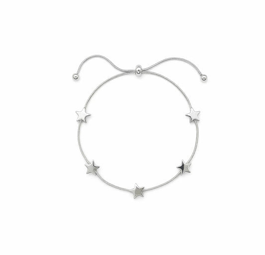 Five Stars Slider Bracelet | Silver