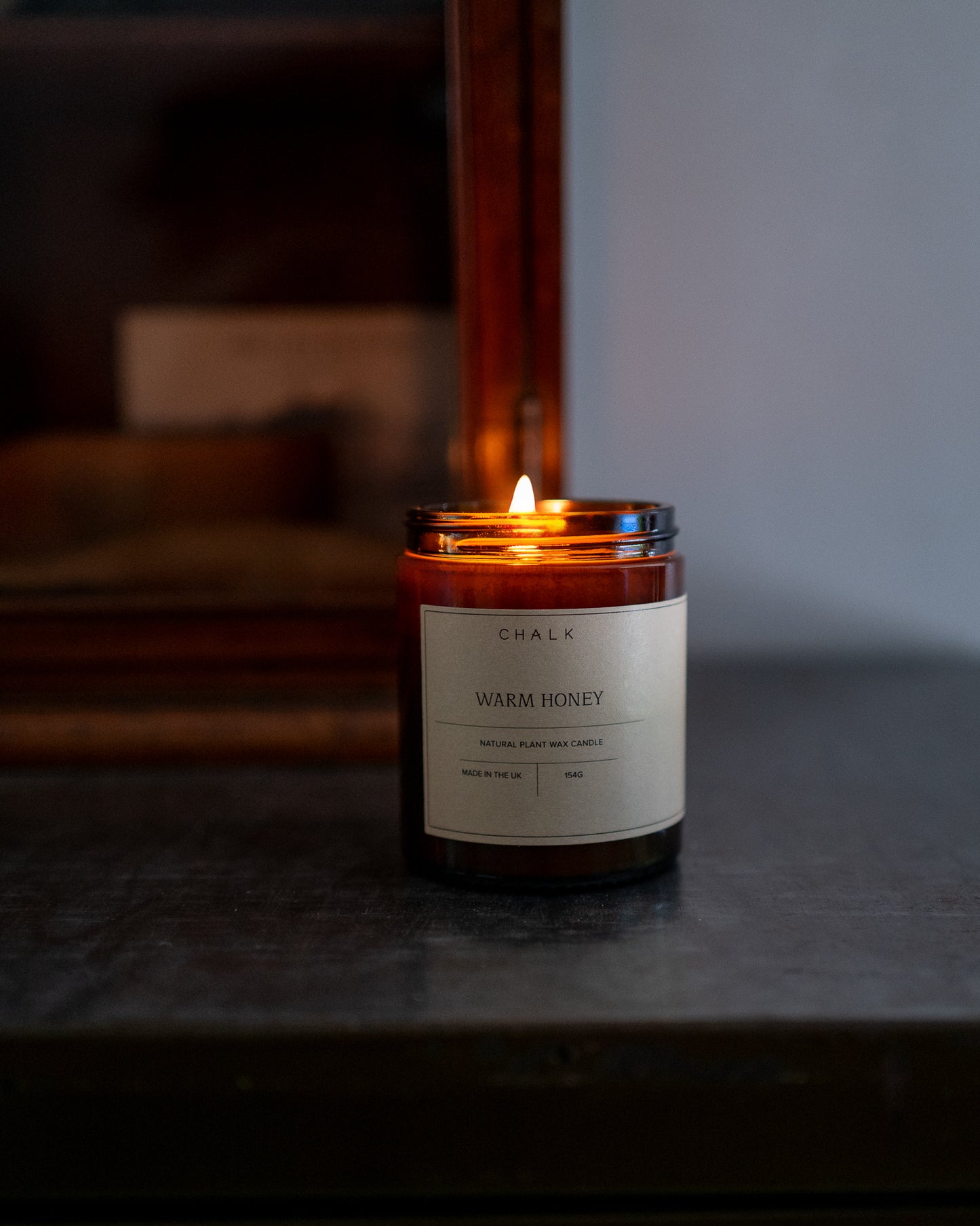 Chalk | Amber Jar Candle | Warm Honey | 154g