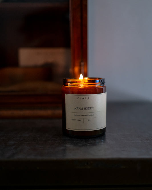 Chalk | Amber Jar Candle | Warm Honey | 154g