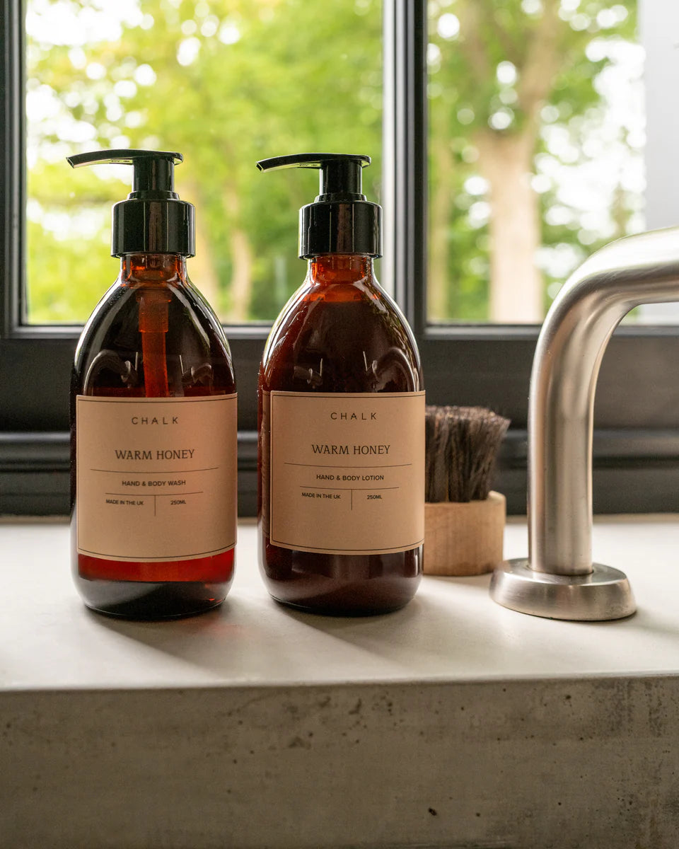 Chalk | Amber Glass Hand & Body Wash | Warm Honey | 250ml