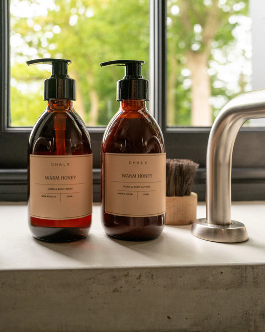 Chalk | Amber Glass Hand & Body Wash | Warm Honey | 250ml
