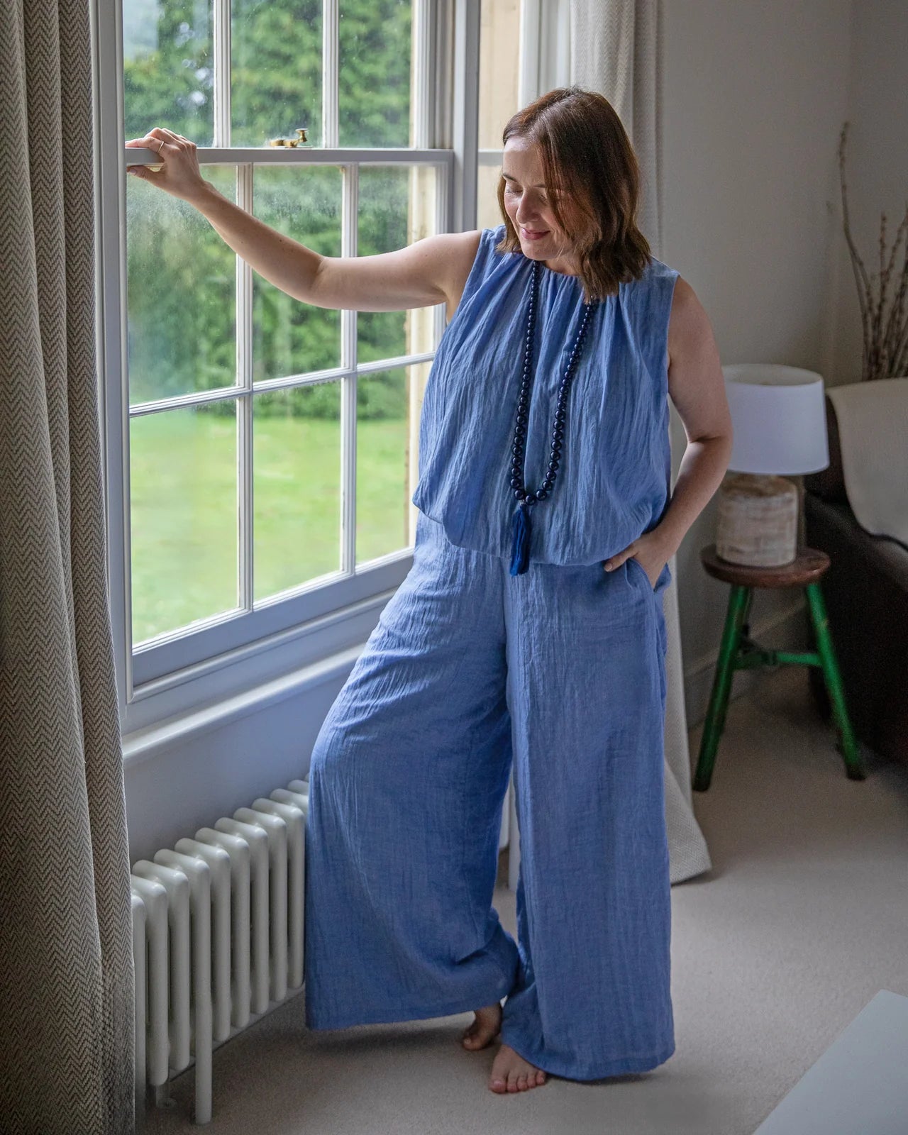 Chalk | Adele Trouser | Sky Blue