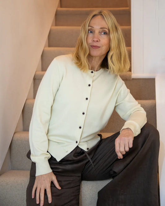 Chalk | Caroline Cardigan | Light Stone