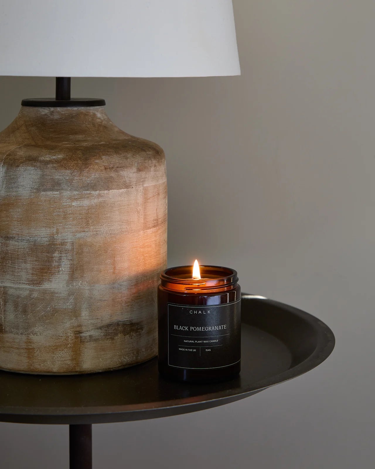 Chalk | Amber Jar Candle | Black Pomegranate | 154g