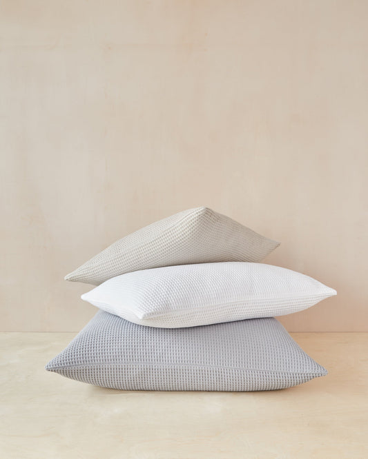 Large Oblong Cushion | Waffle | White