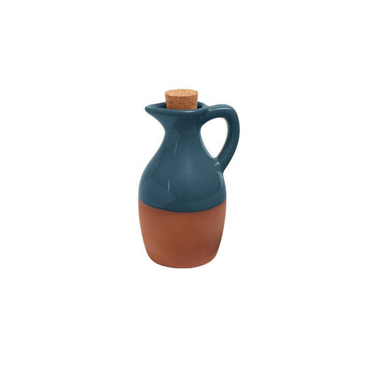 Sintra Glazed Terracotta Oil Drizzler - Ink Blue