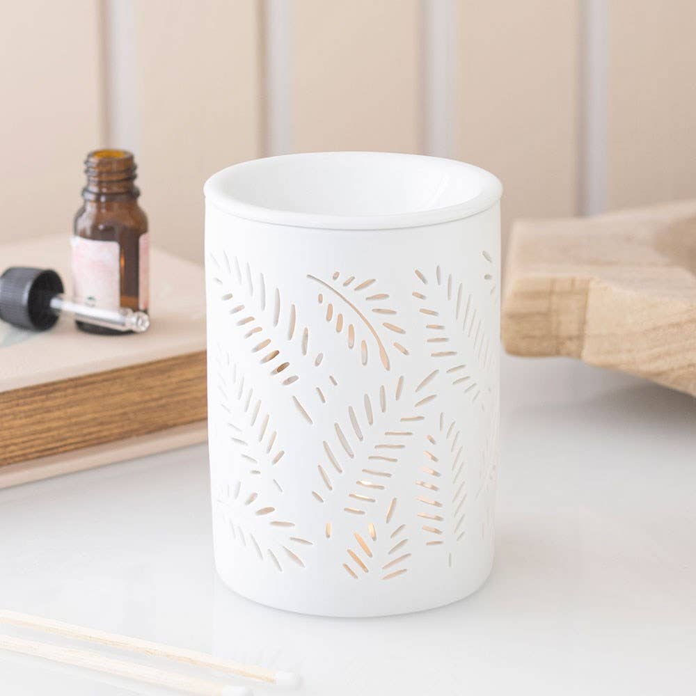 White Leafy Fern Oil/Wax Burner