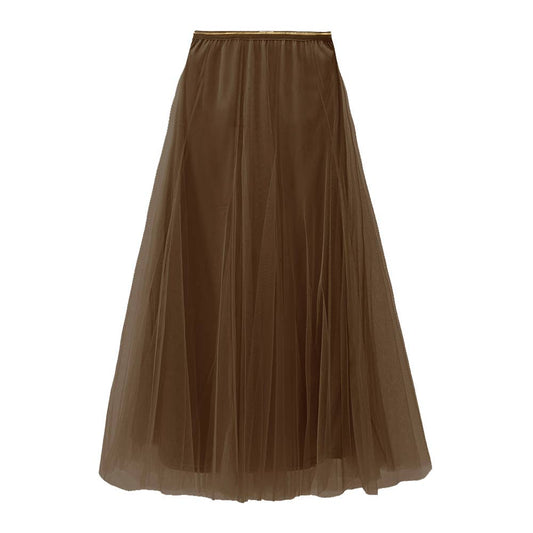 Tulle Layer Skirt in Bitter Chocolate
