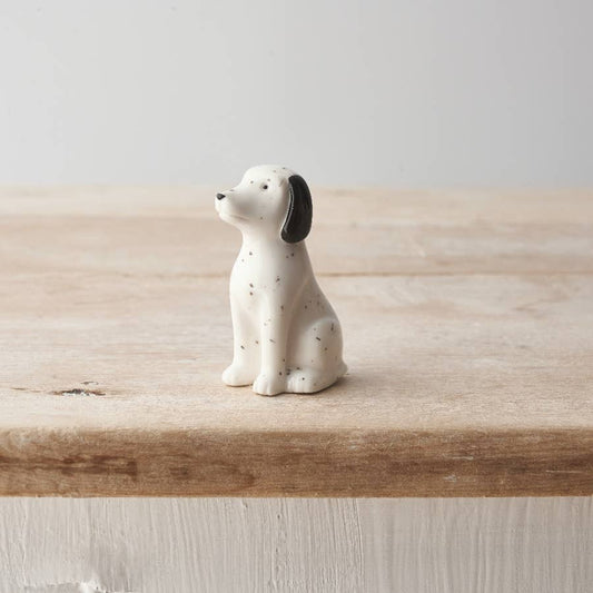 Speckle Porcelain Dog, 6cm