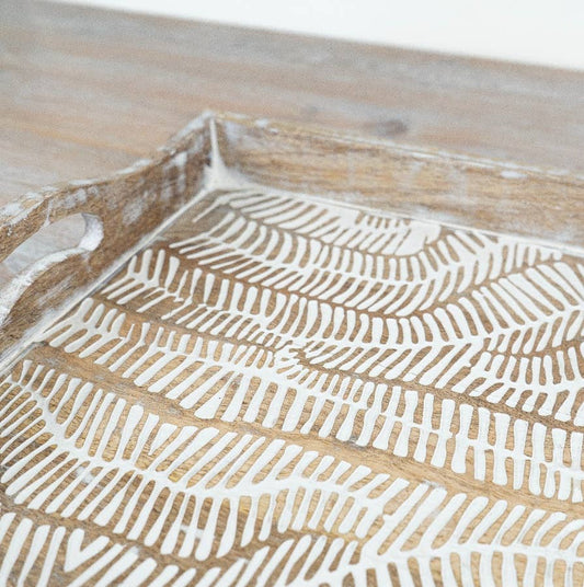 Patterned Wood Tray | 31cm