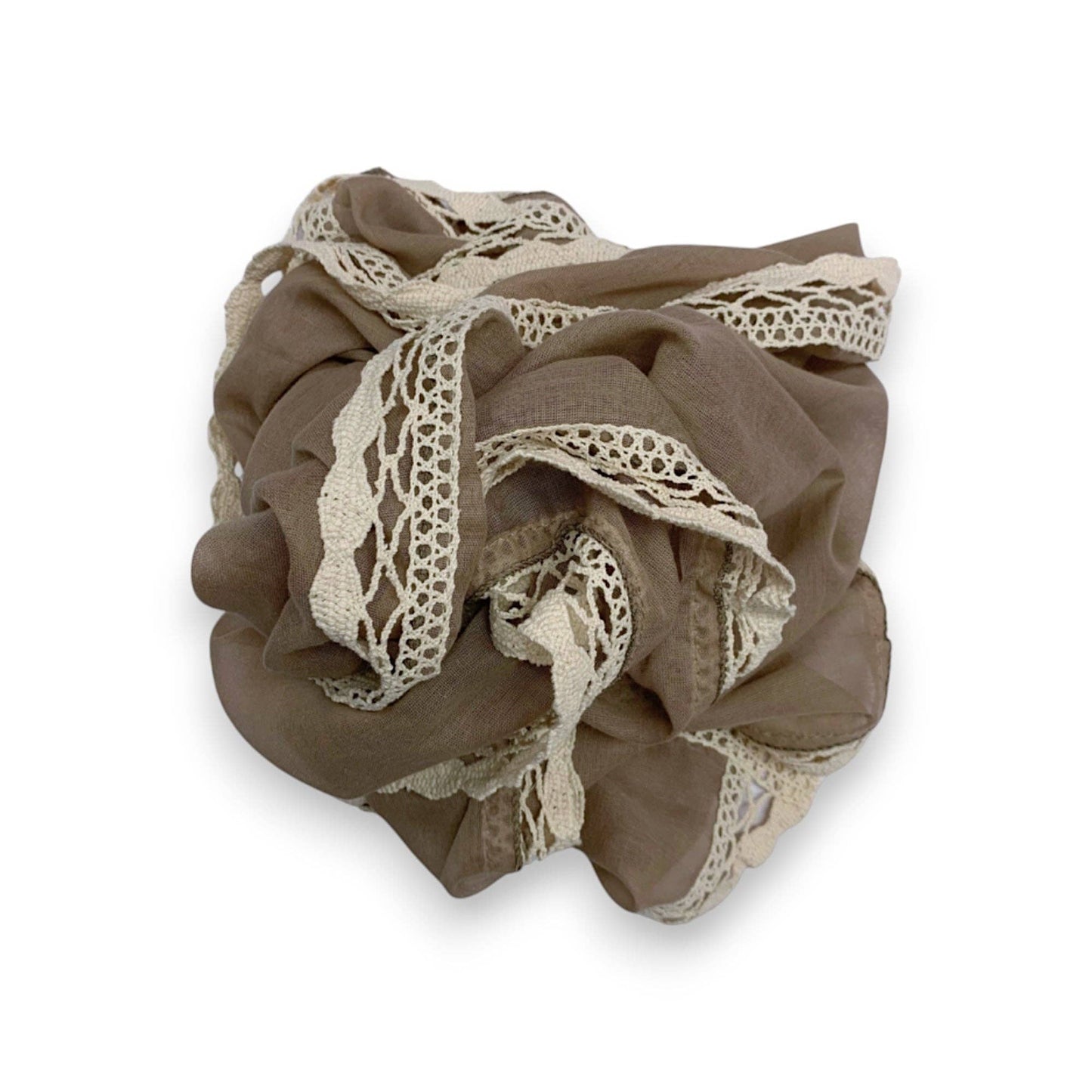 Lace Trim Plain Scarf