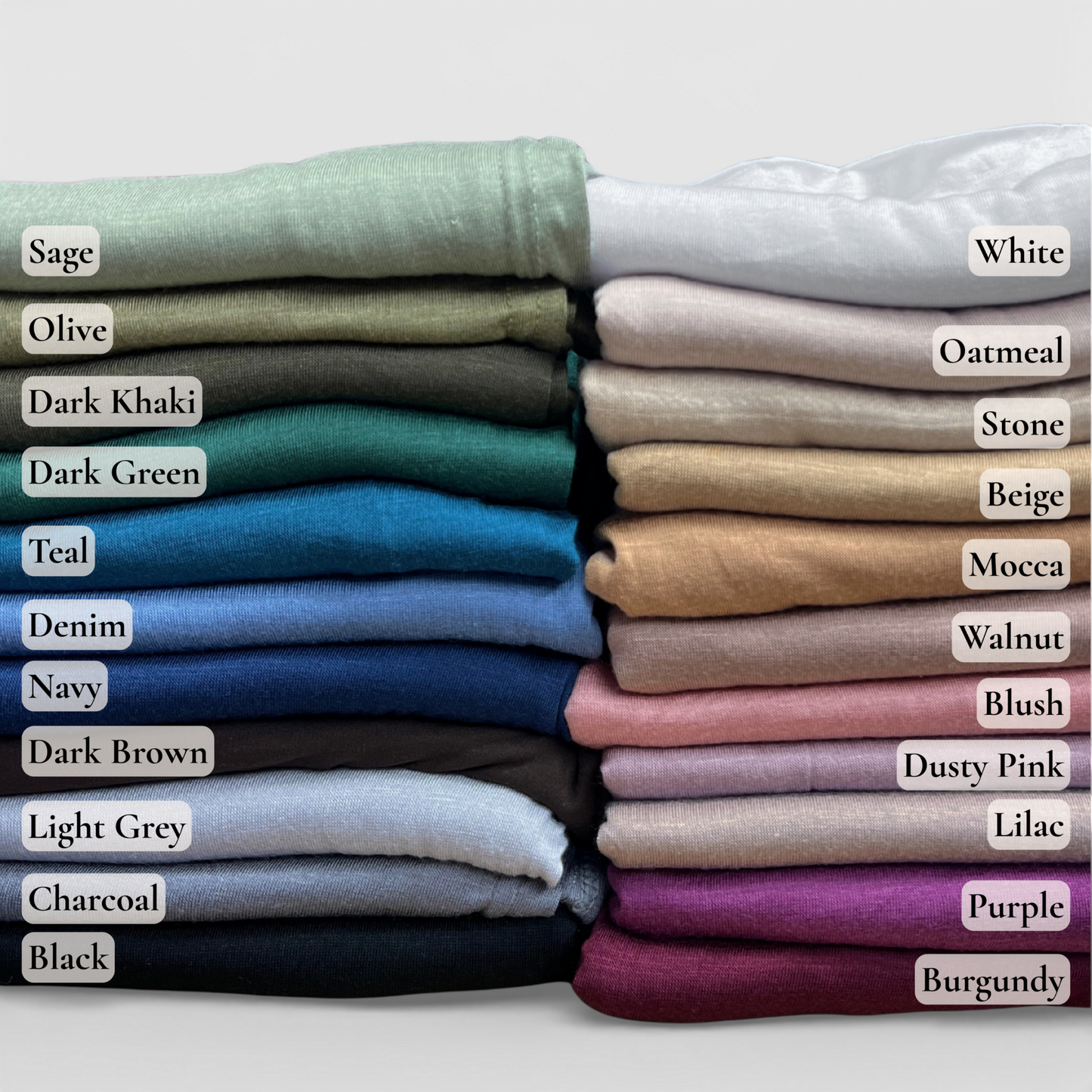 Recycled Viscose Premium Jersey Neat Edge Finished Plain Scarf