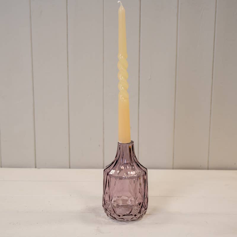 Amethyst Glass Bottle/Candle Holder