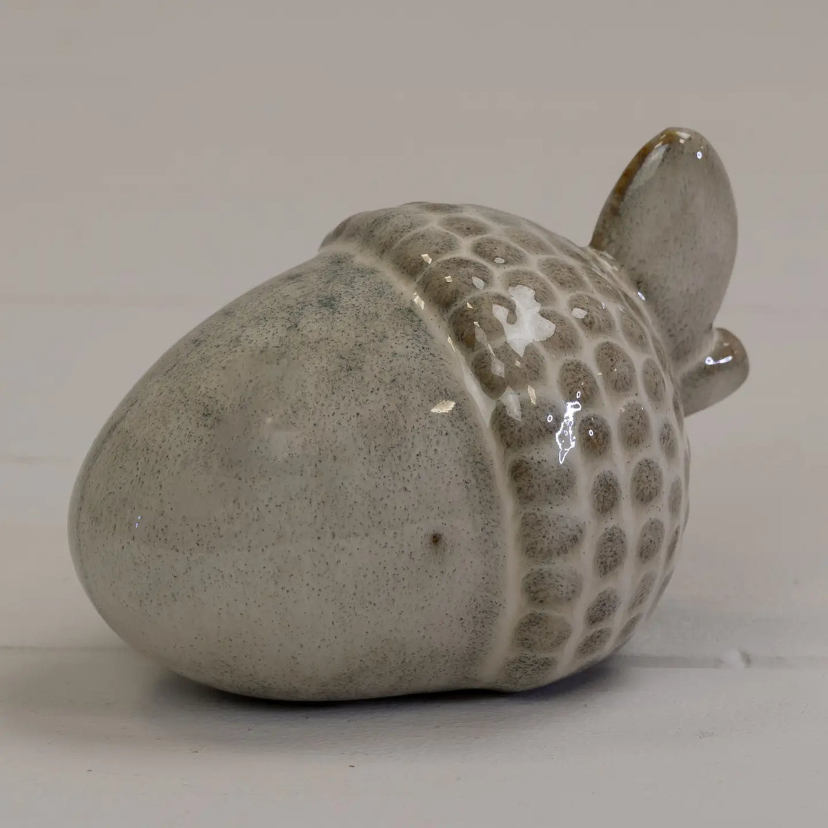 Beige Mottle Ceramic Acorn Decoration