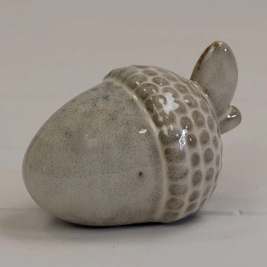 Beige Mottle Ceramic Acorn Decoration