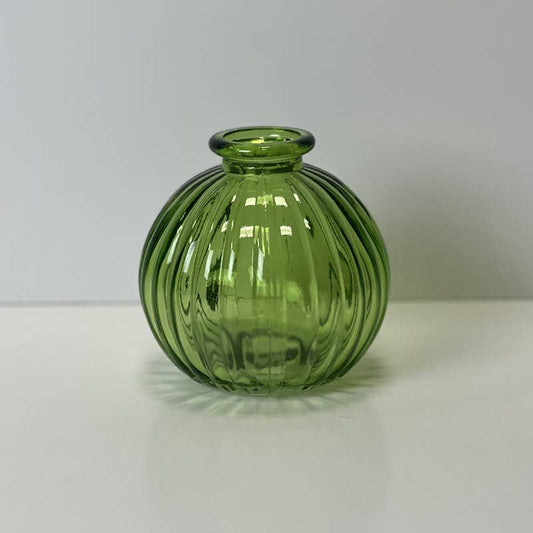 Emerald Green Round Bottle Vase