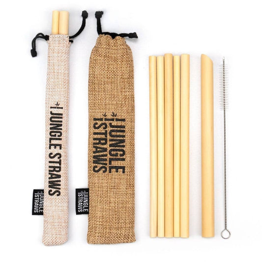 Bamboo Straws - Reusable Drinking Straw Set - Plastic-Free