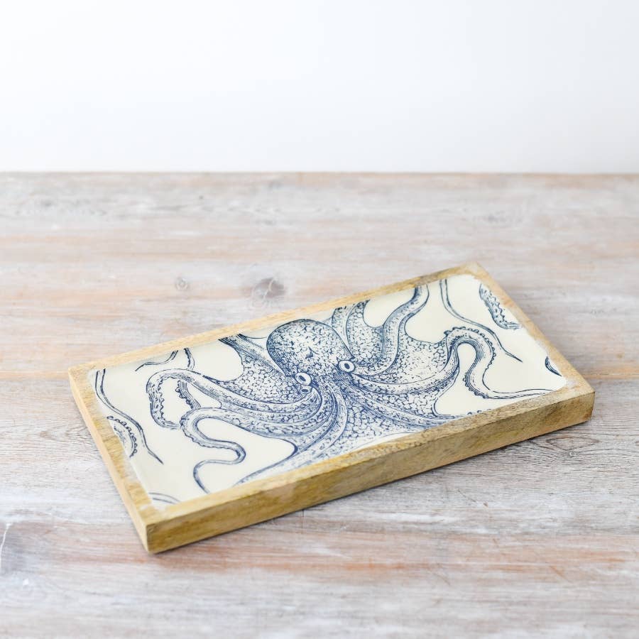 Octopus Wooden Tray, 30cm