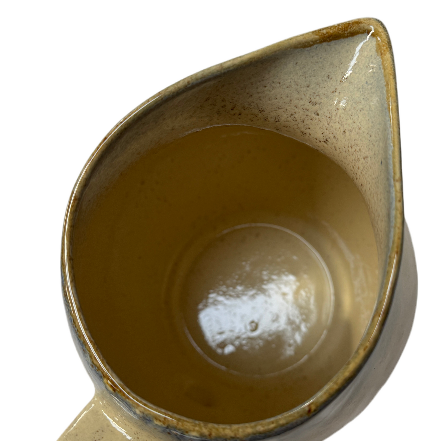 Medium Ceramic Pitcher | Ivory/Blue