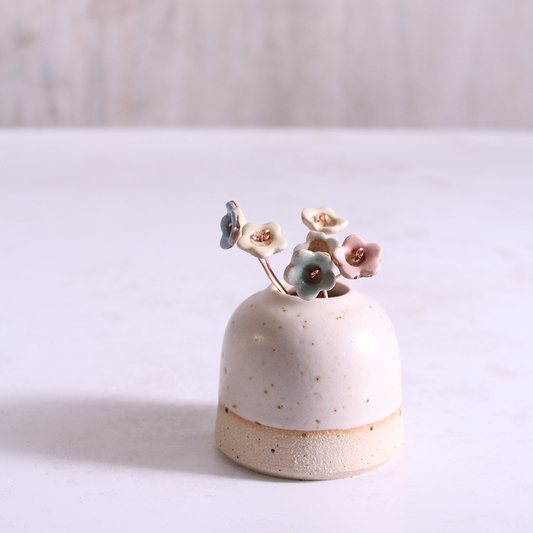 Mini Ceramic Flower Decorative Bud Stems