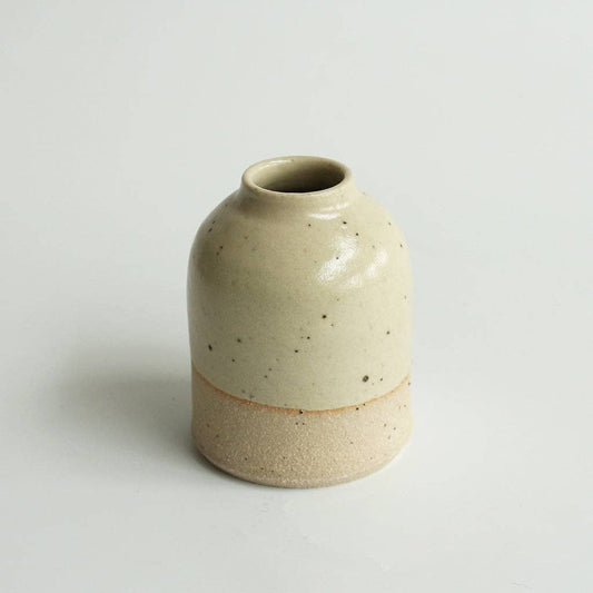 Light Yellow Small Bud Vase Stoneware