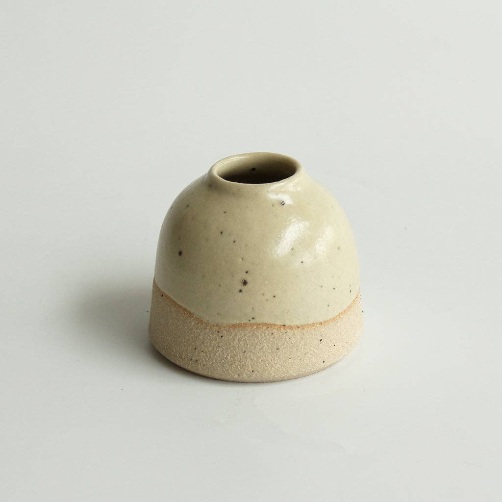 Light Yellow Mini Bud Vase Stoneware