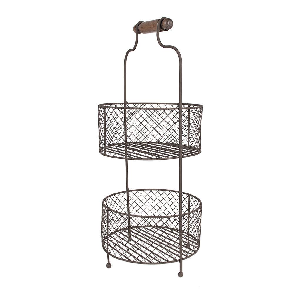 Vintage Style Basket Rack Ø 25x59 cm