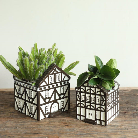 Medieval style house planter | large