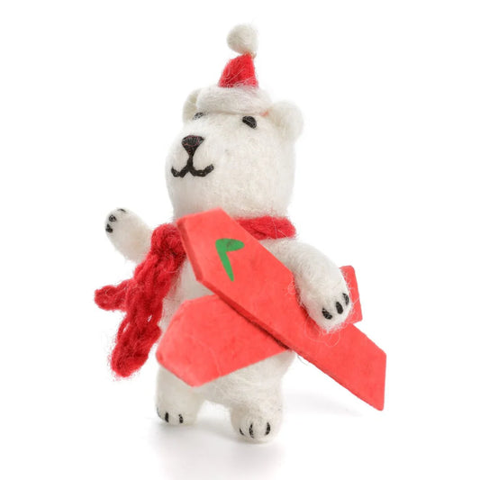 Polar Bear with Skis